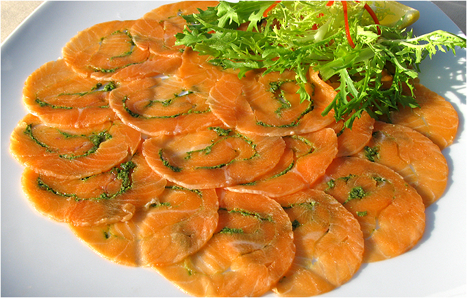 Карпаччо из лосося Карпаччо из лосося